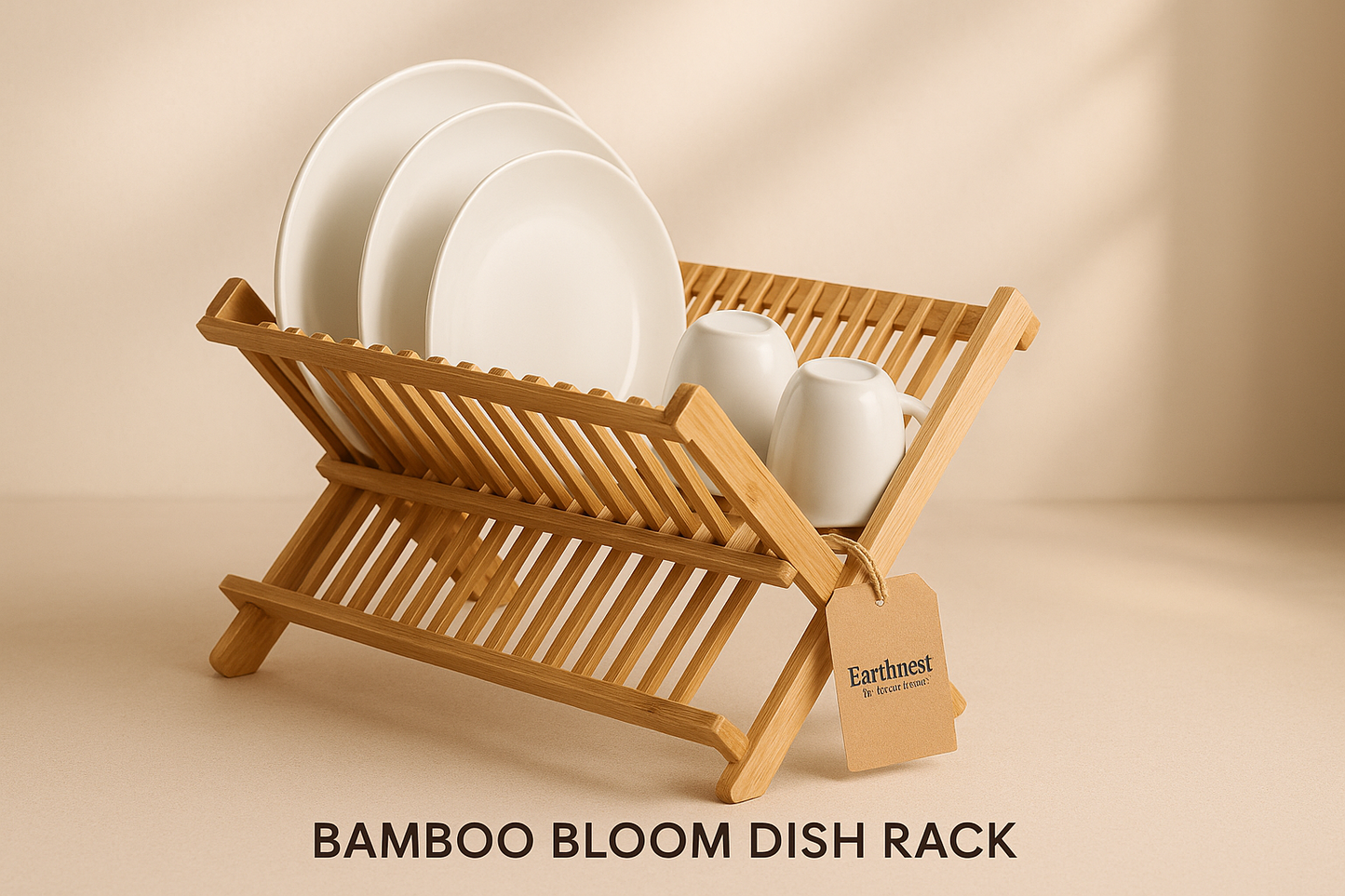 Bamboo Bloom Dish Rack
