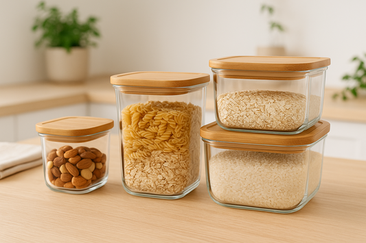Reusable Storage Containers (Glass + Bamboo Lid)